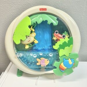 Vtg Fisher‎ Price Rainforest Waterfall Soother Crib Aquarium 2006 *Tested—Read*
